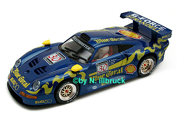 Fly Porsche 911 GT1 Evo Zhuhai 97 - Blue Coral